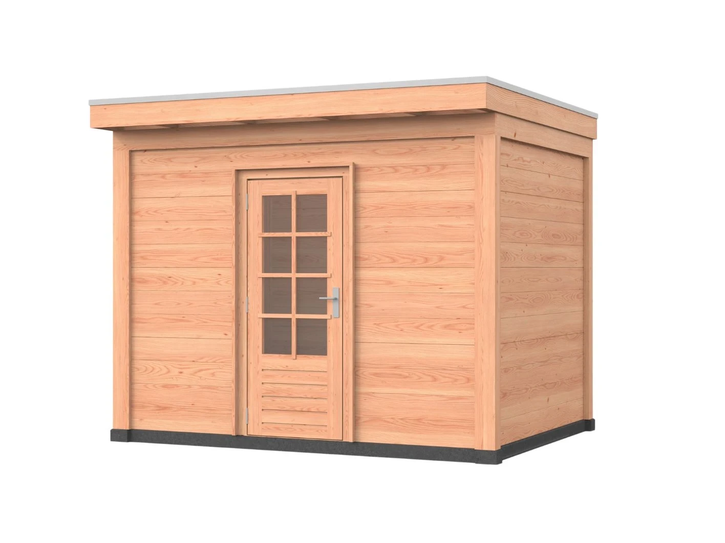 Douglas overkapping, 300 x 300, met schuur en achterwand, Westwood Comfort - Afbeelding 1